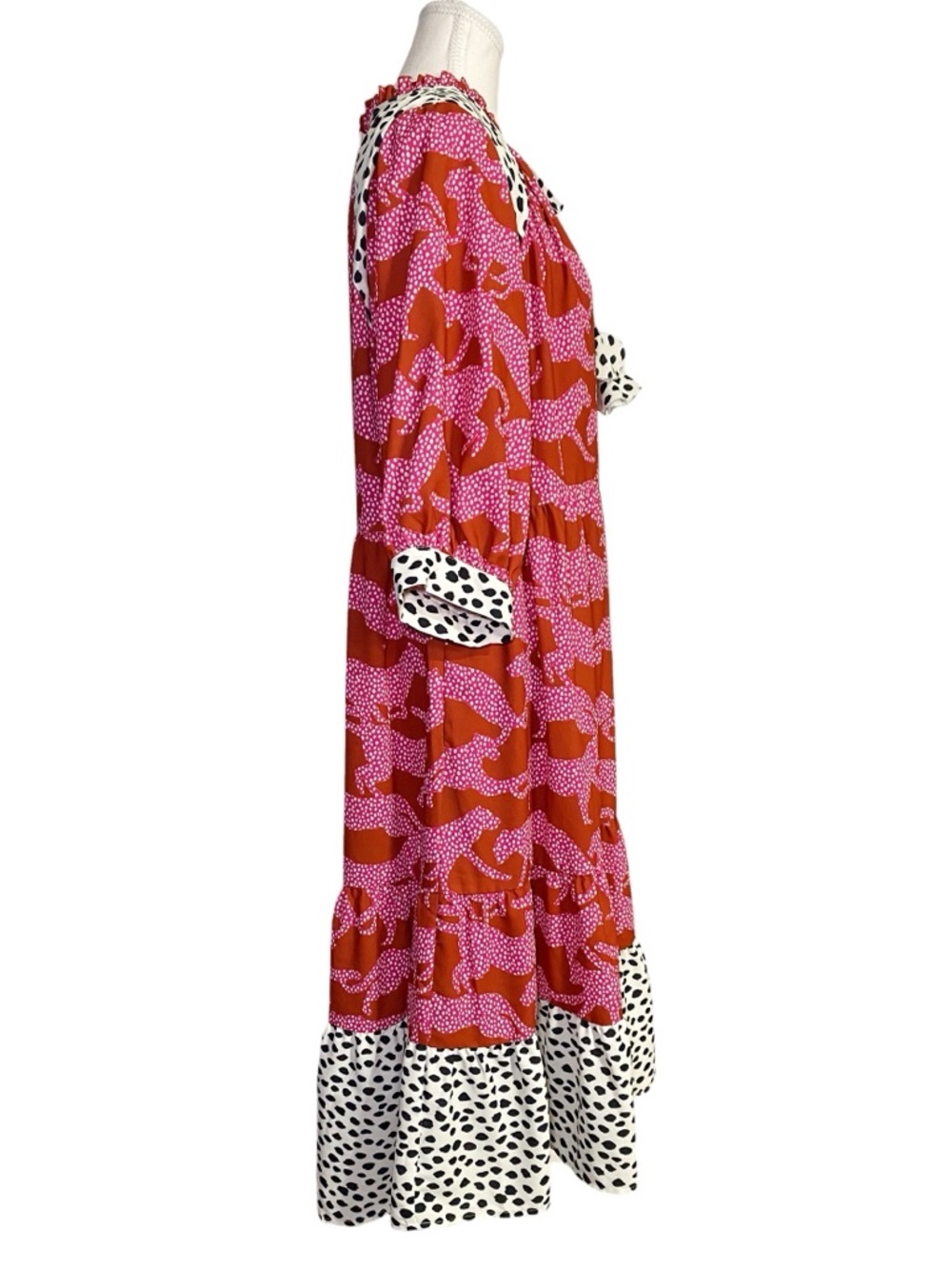 CROSBY by Mollie Burch Talulah Maxi Long Sleeve Dress in "Jumping Jags" NWT - Picture 3 of 16